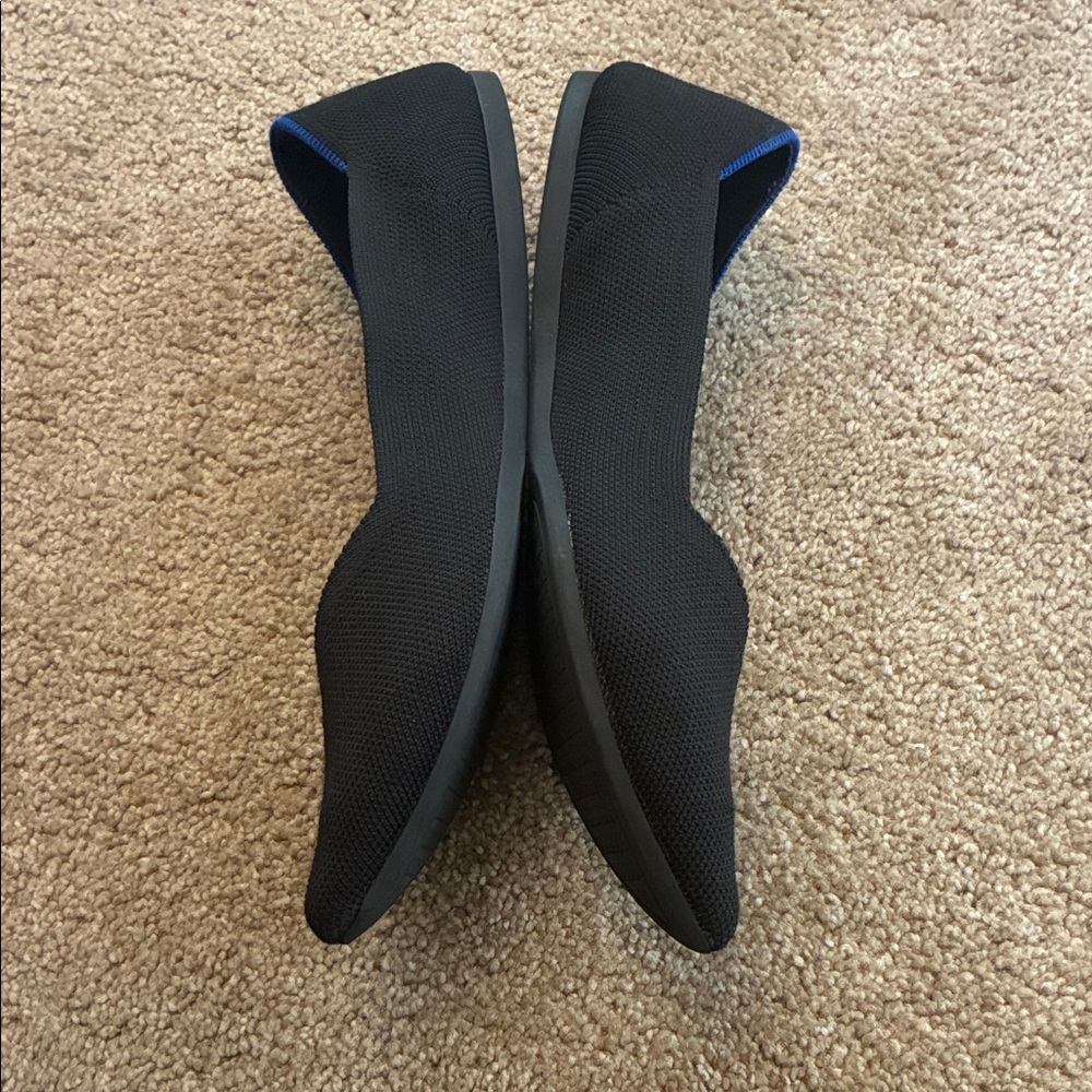 Rothy's Black Flats with Blue Accents - Picture 4 of 7